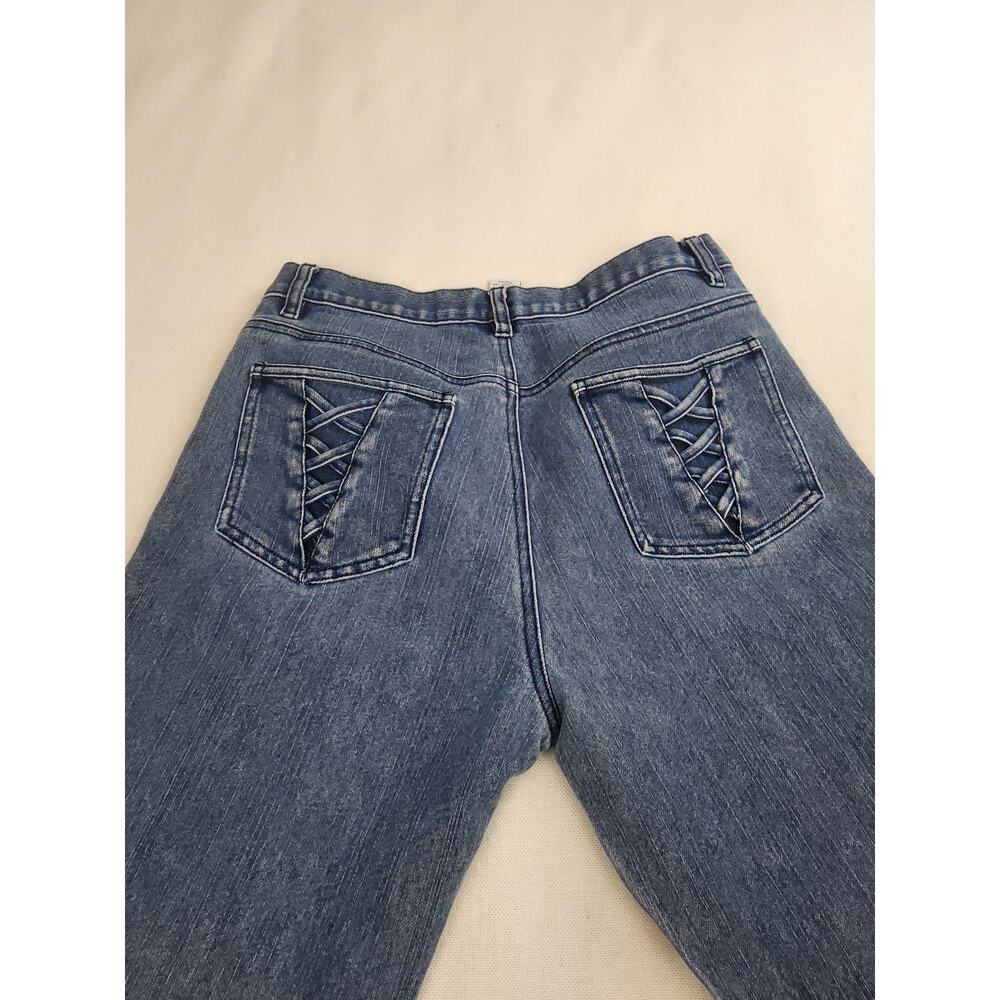 Calvin Klein Criss Cross Pocket Detail Straight Leg Jeans Size 10 - Picture 3 of 15
